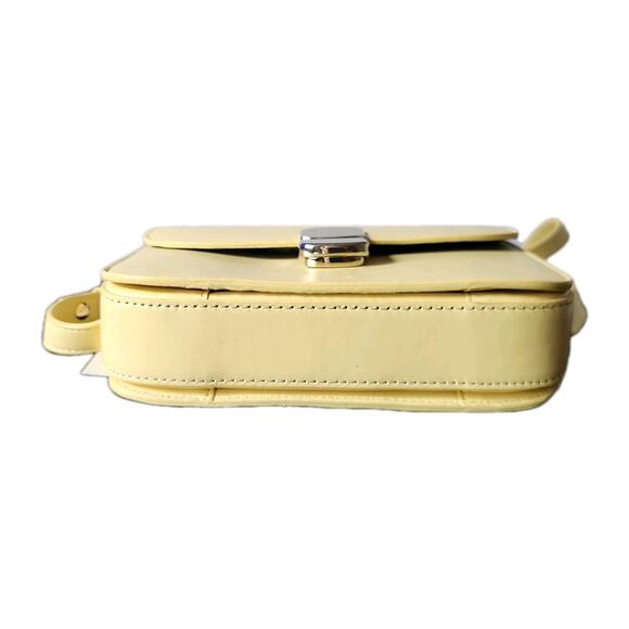 Nwt Sezane Mini Milo Classic Pastel Bag Smooth Yellow Smooth goatskin leather - Picture 7 of 10